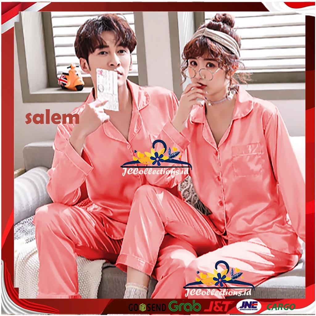 Baju Tidur couple pasangan murah / piyama couple pasangan / Piyama Satin Couple  - JCCollections