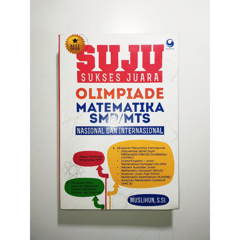 PRELOVED SUJU SUKSES JUARA OLIMPIADE NASIONAL & INTERNASIONAL MATEMATIKA SMP/MTS (704 Halaman)