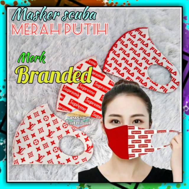 MASKER SCUBA MASKER NON MEDIS MASKER MERAH PUTIH MASKER SUPREME MASKER FILA LV MASKER BANJARMASIN
