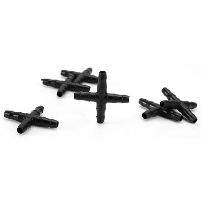 Splitter Selang Air Taman &amp; Aquarium 4 Cabang 10 PCS - Black