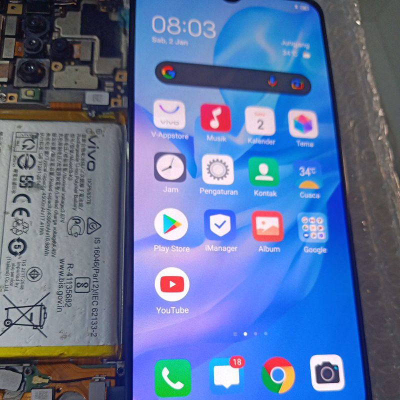 lcd vivo s1 pro oled bisa finger print
