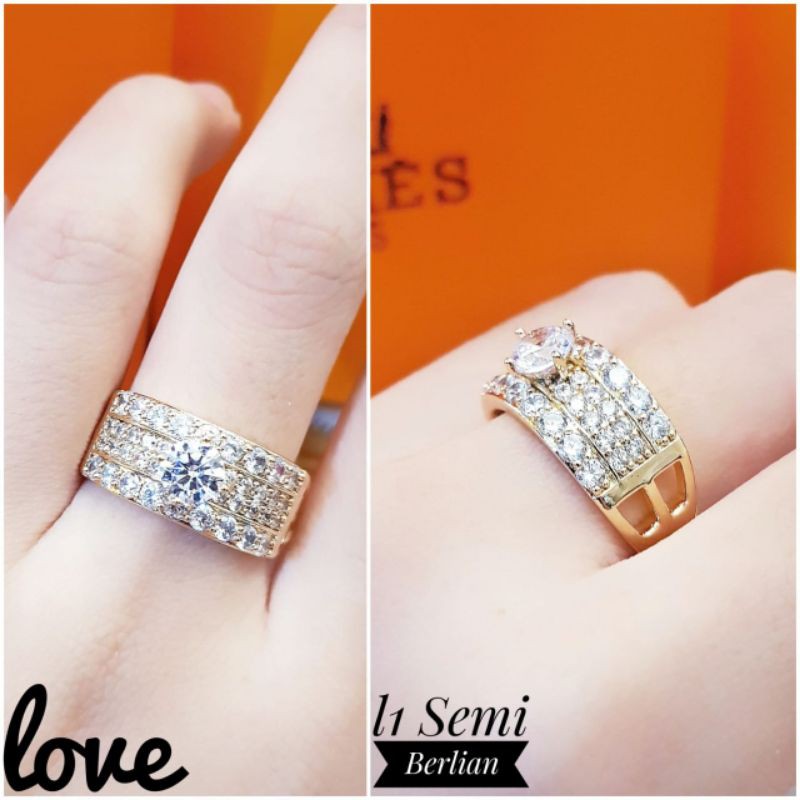 Xuping cincin lapis emas 24k 1903l