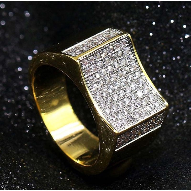 SEUSUK Perhiasan Cincin Punk Hip Hop Pria / Wanita Hias Berlian Untuk Hadiah COD