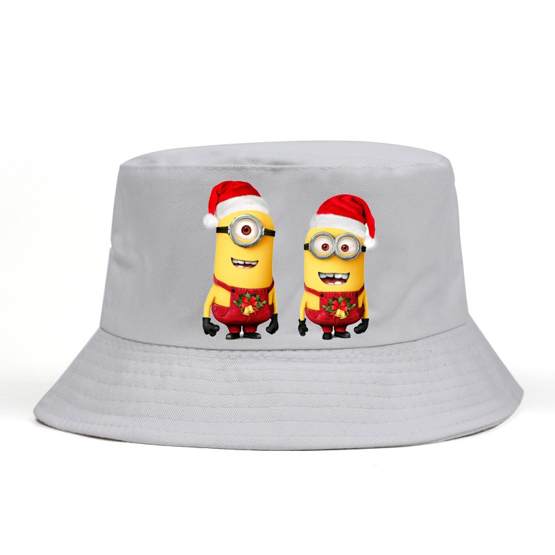 Topi bucket Motif Minions Gaya Kasual hip-hop Untuk Pria Dan Wanita