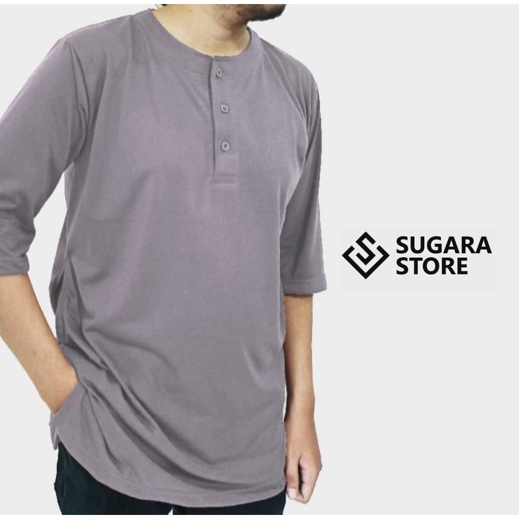 Kurta Pakistan Bahan Kaos Lengan 3/4 Koko Dewasa
