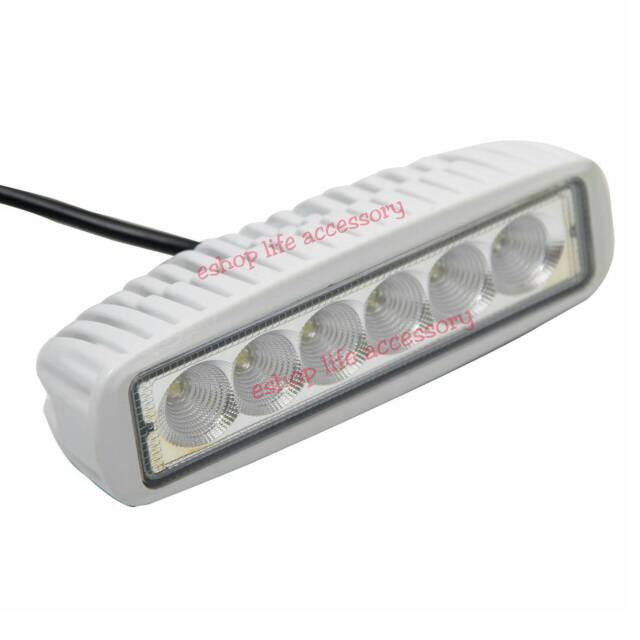 Led Bar 18 watt lampu sorot tembak motor mobil LED