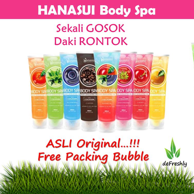 ❤ defreshly ❤ HANASUI | body spa hanasui - Gel Collagen - Peeling Gel - Scrub Penghilang Daki (BPOM)