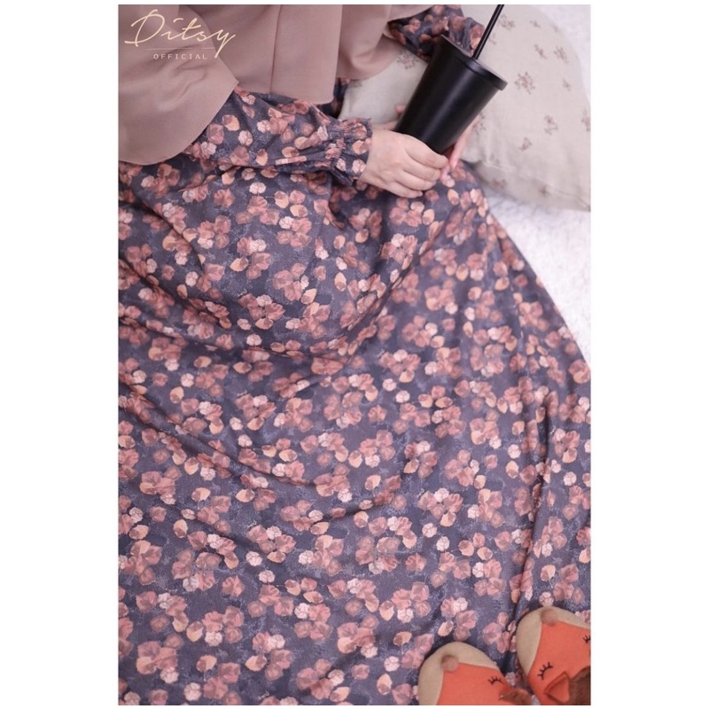 Ditsy November - Autumn Charcoal Nightgown