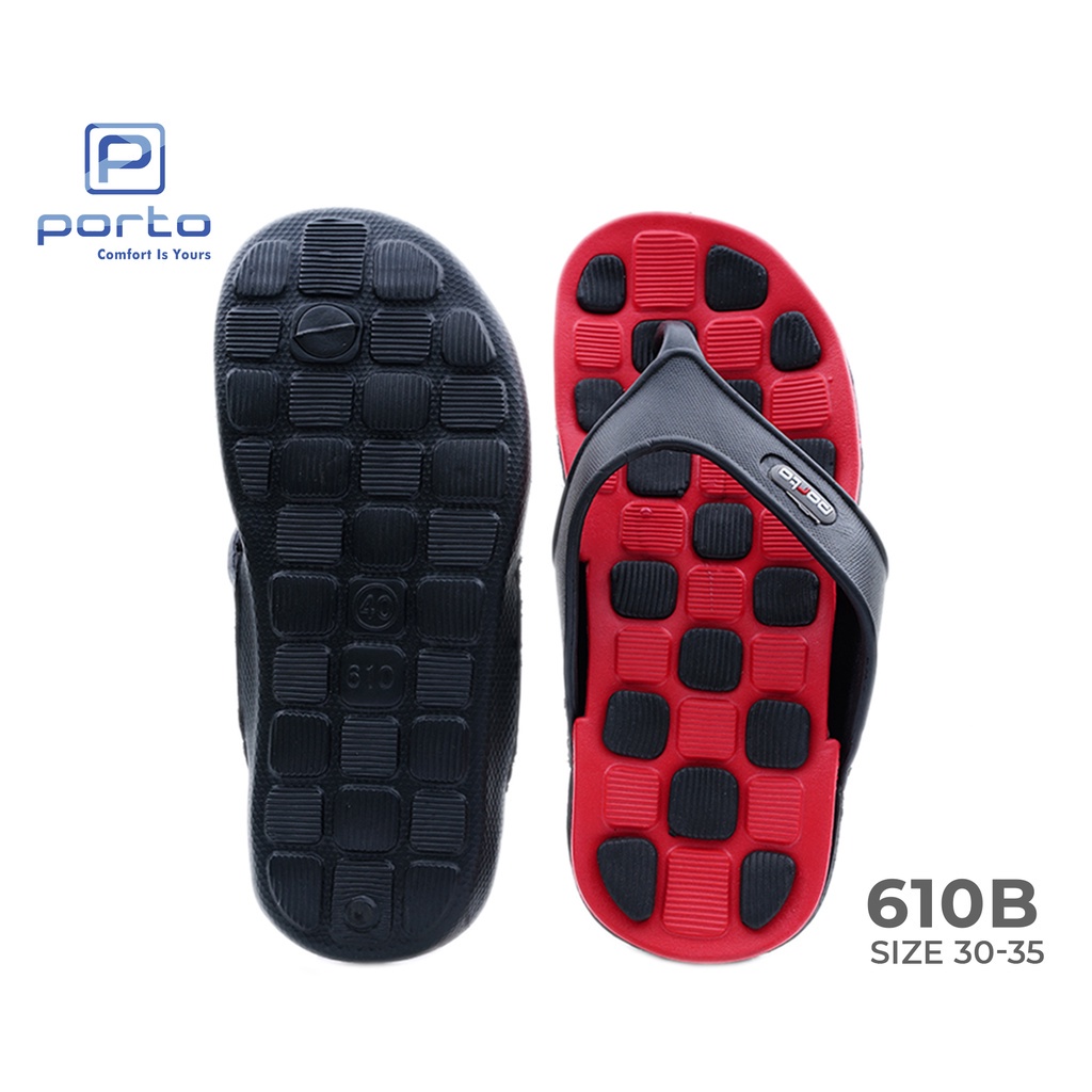 gof PORTO 610B Sandal Anak Laki 5-8 Tahun Sandal Jepit Anti Slip Anti r Anti bau Terbaru