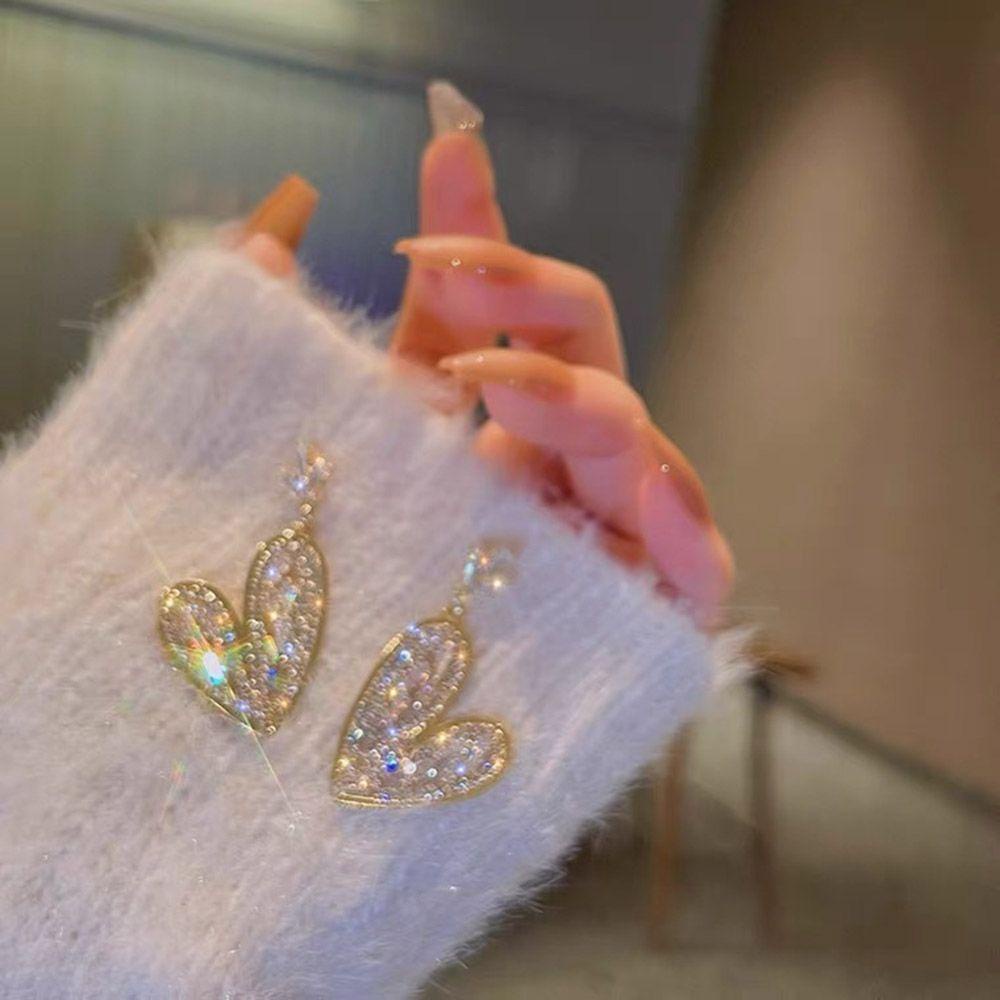 R-flower Earrinigs Untuk Wanita Gantung Drop Perhiasan Kristal