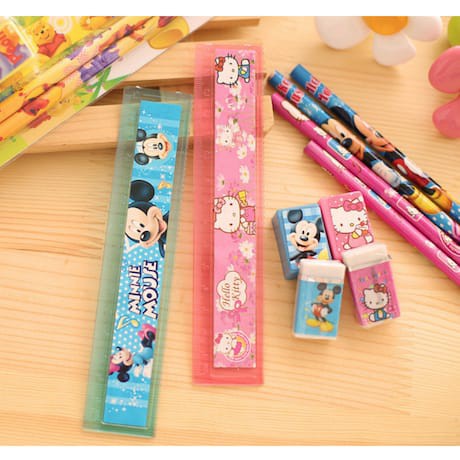 Stationery alat tulis set 5 in 1 karakter kartun souvenir pesta