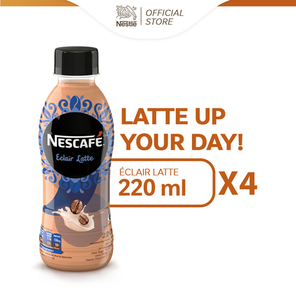 

NESCAFE Minuman Kopi Susu Kopi Instan Éclair Latte 220ml x 4 pcs
