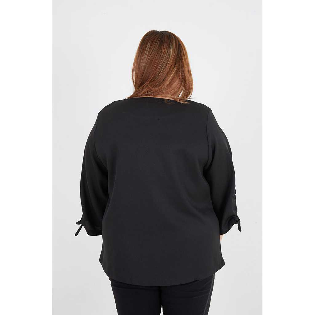 Sorabel - Auriez Plain V-Neck Big Blouse / Blouse Polos Wanita Lengan 3/4-6
