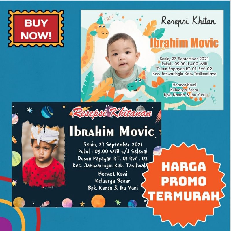 undangan sunatan mini undangan khitanan undangan kopi tasyakuran khitan
