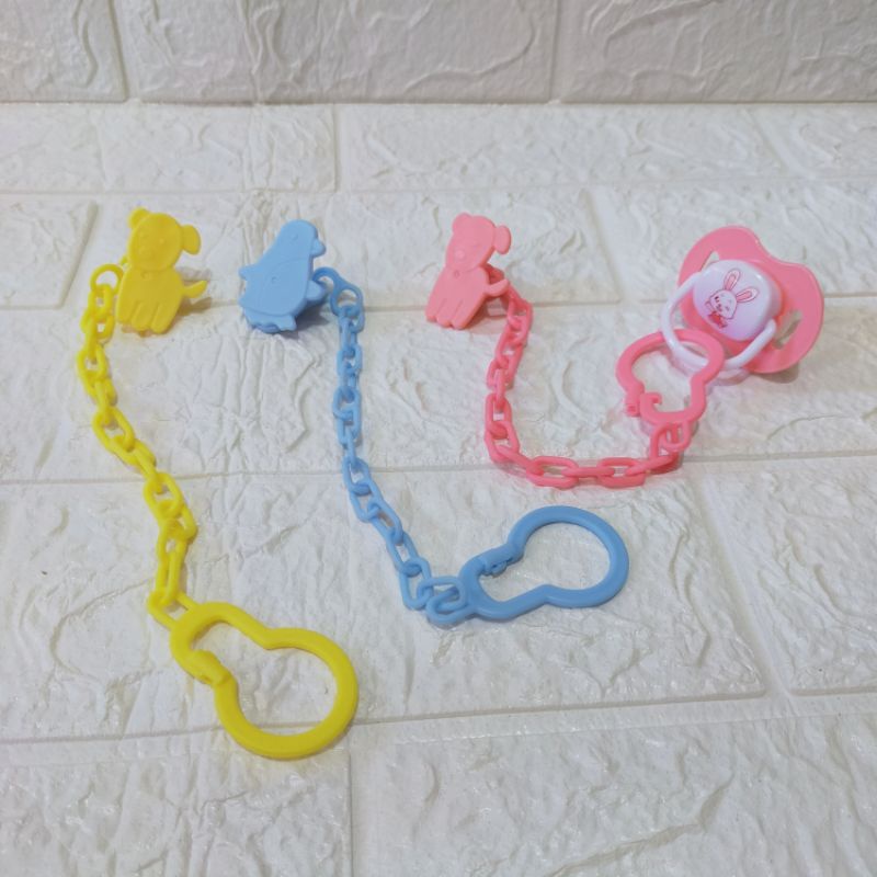 Tali Gantungan Empeng Baby / Klip Rantai Penjepit Dot Bayi / Teether Clipper Pacifier Holder