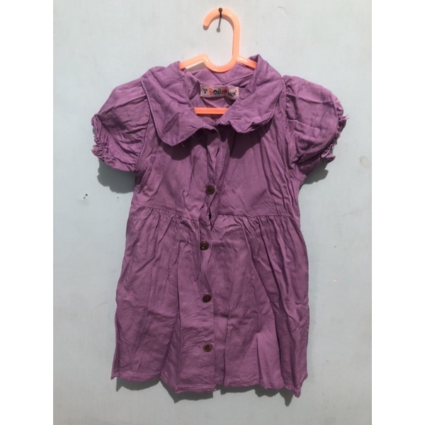 preloved dress anak perempuan / dress lilac anak perempuan