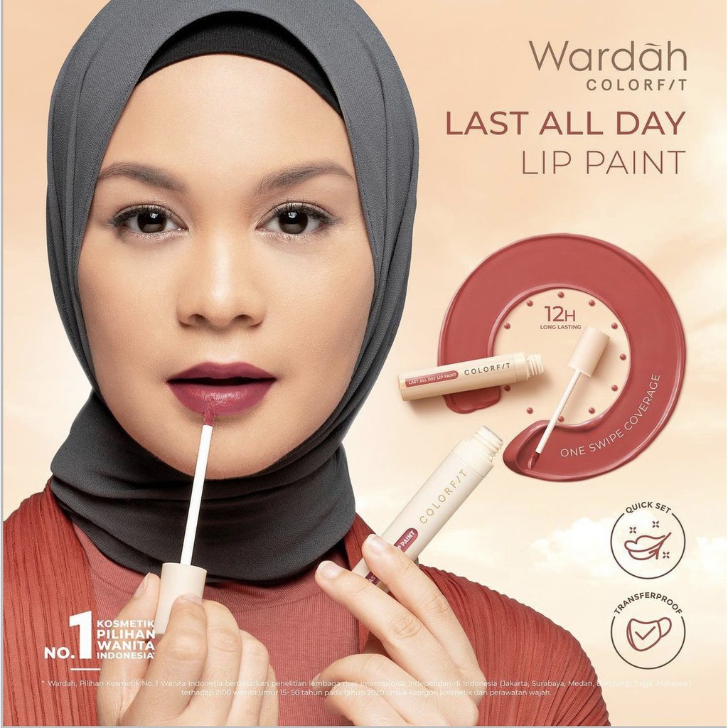 WARDAH Colorfit Last All Day Lip Paint lipcream Matte 4,2gr