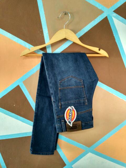 Jeans pensil ice blue/biru dongker/bio stone