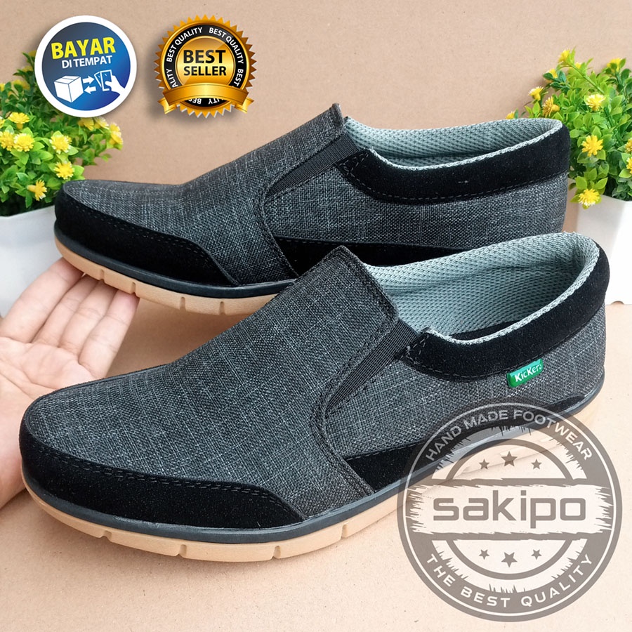 PROMO KEMERDEKAAN !! SEPATU KASUAL PRIA DEWASA SLIP ON MURAH BERKUWALITAS SOL KARET TRENDI NYAMAN DIPAKAI / SEPATU SANTAI PRIA DEWASA / SEPATU KERJA LAPANGAN SOL KARET  / SEPATU KERJA KANTORAN / SAKIPO