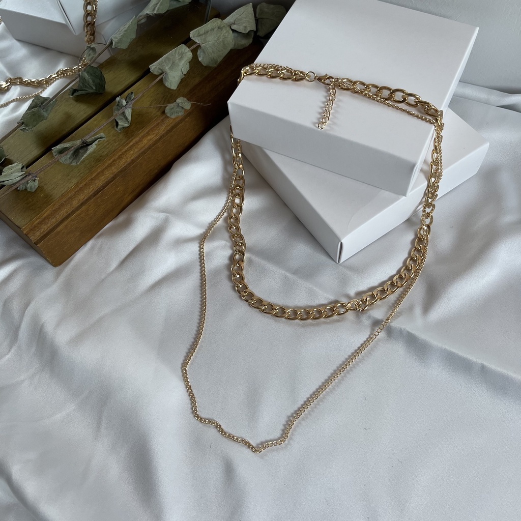 Claire Necklace / Kalung Wanita Korea / Aksesoris Wanita / Kalung Rantai / Kalung Aesthetic / Kalung Layer Polos