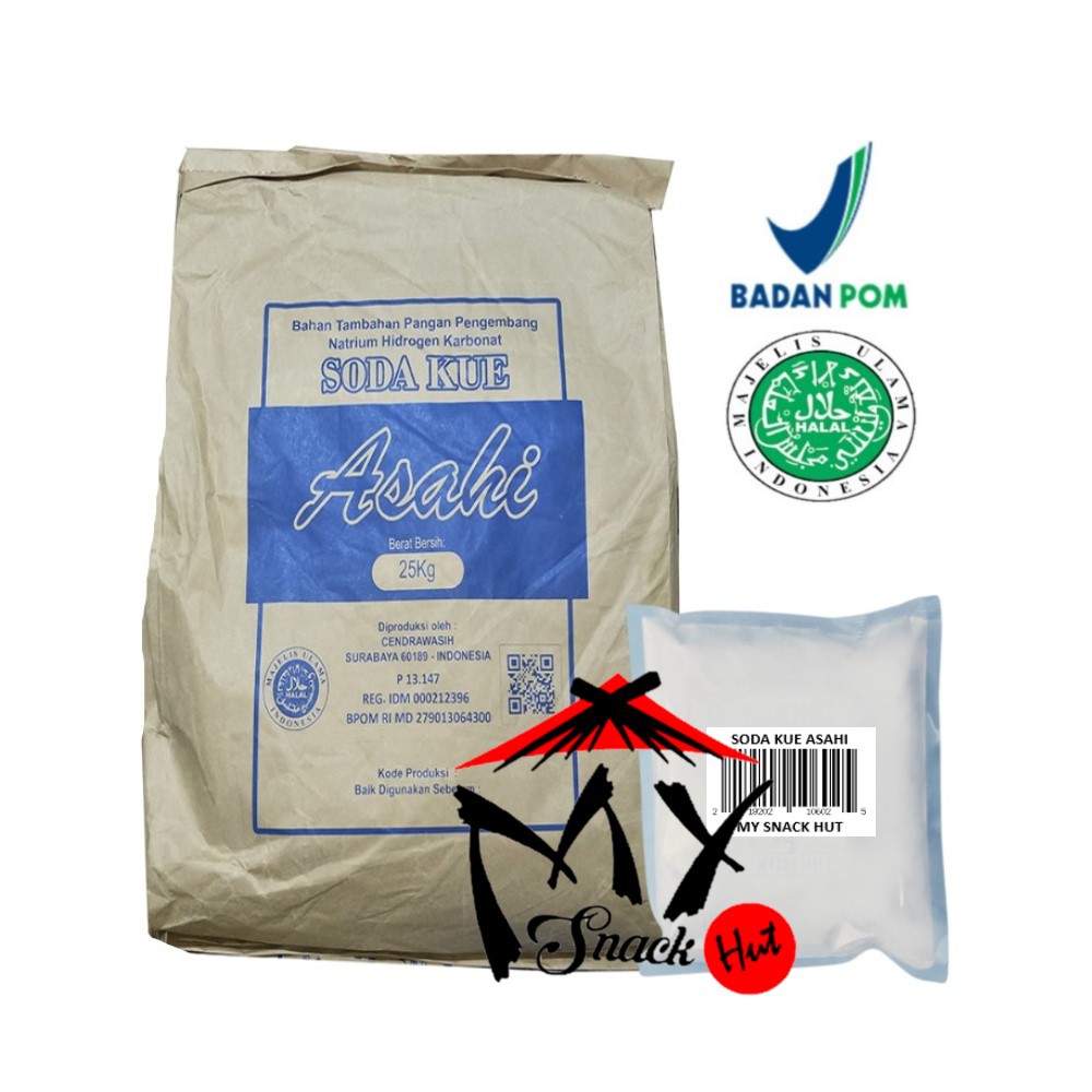Jual SODA KUE ASAHI 100GR PENGEMBANG ROTI KUE NATRIUM HIDROGEN
