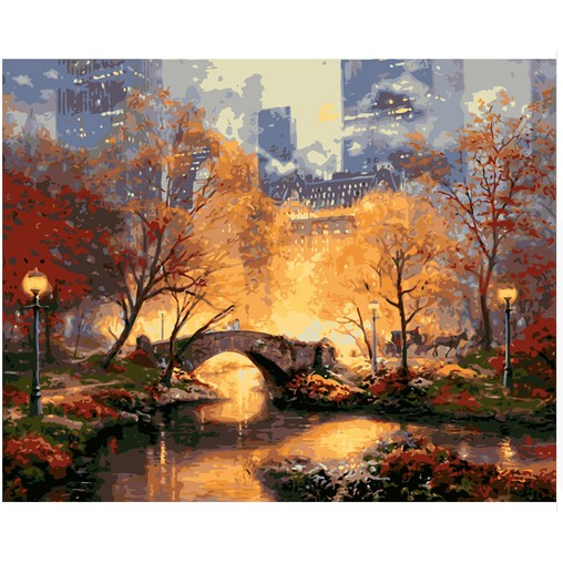 

YUH 40x50cm Canvas Paint By Number Kit Dital Oil Painting DIY Painting kit Lukisan