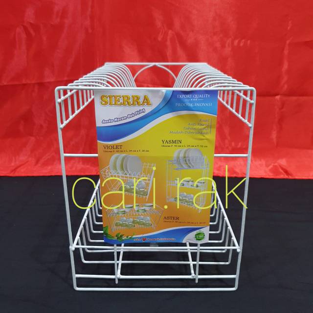 Rak Piring / Rak Kawat 2 (dua) susun / Rak Serbaguna Murah SIERRA type VIOLET