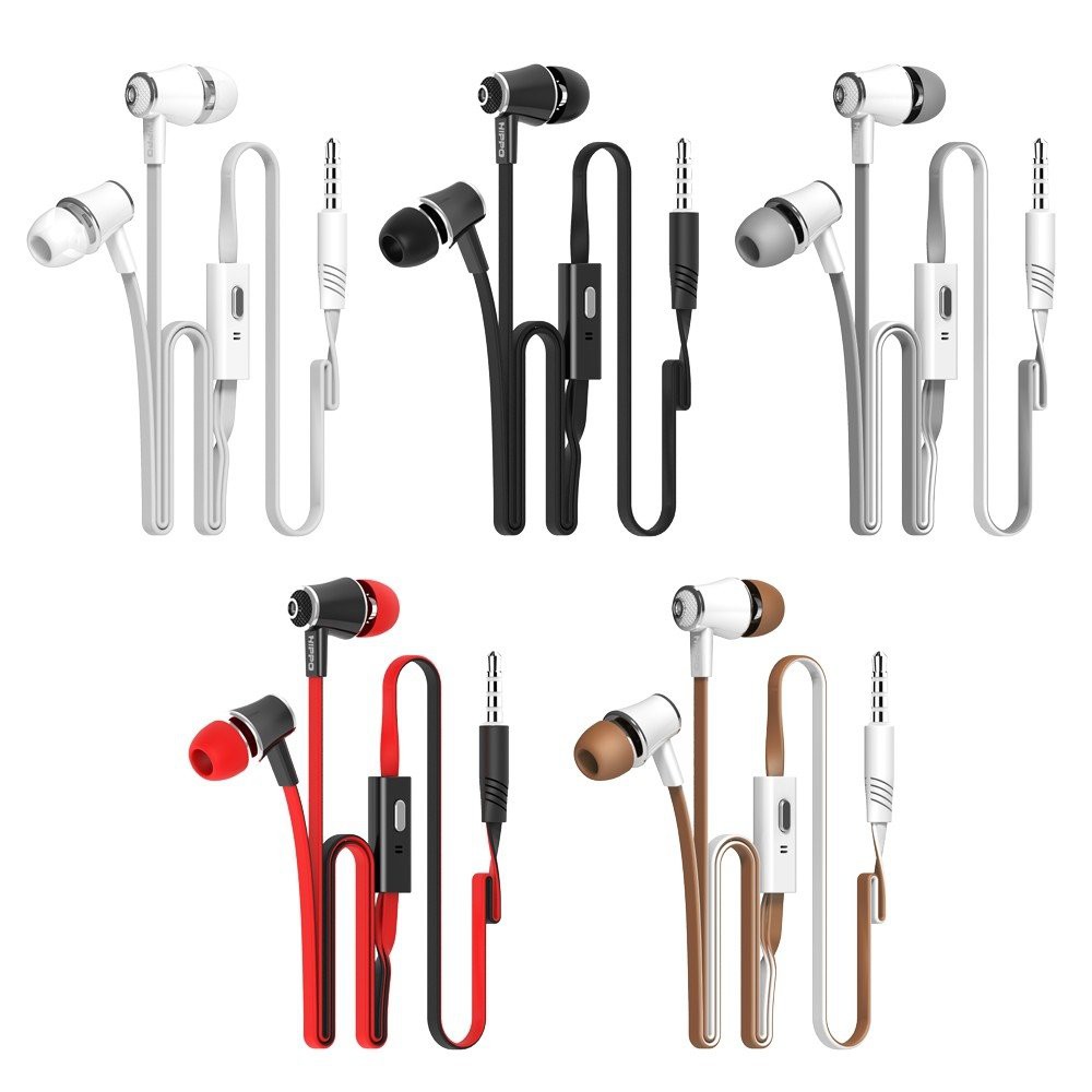 Headset Hippo HOP Super Bass Handsfree Earphone For XiaoMi Oppo Vivo Samsung Iphone Lenovo Asus Sony