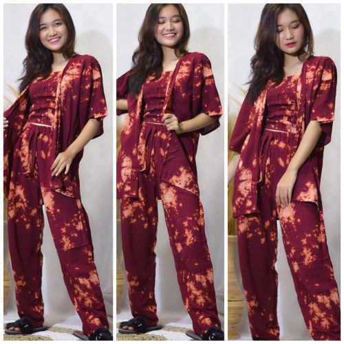 Pajamas Bali Motif Tie Dye