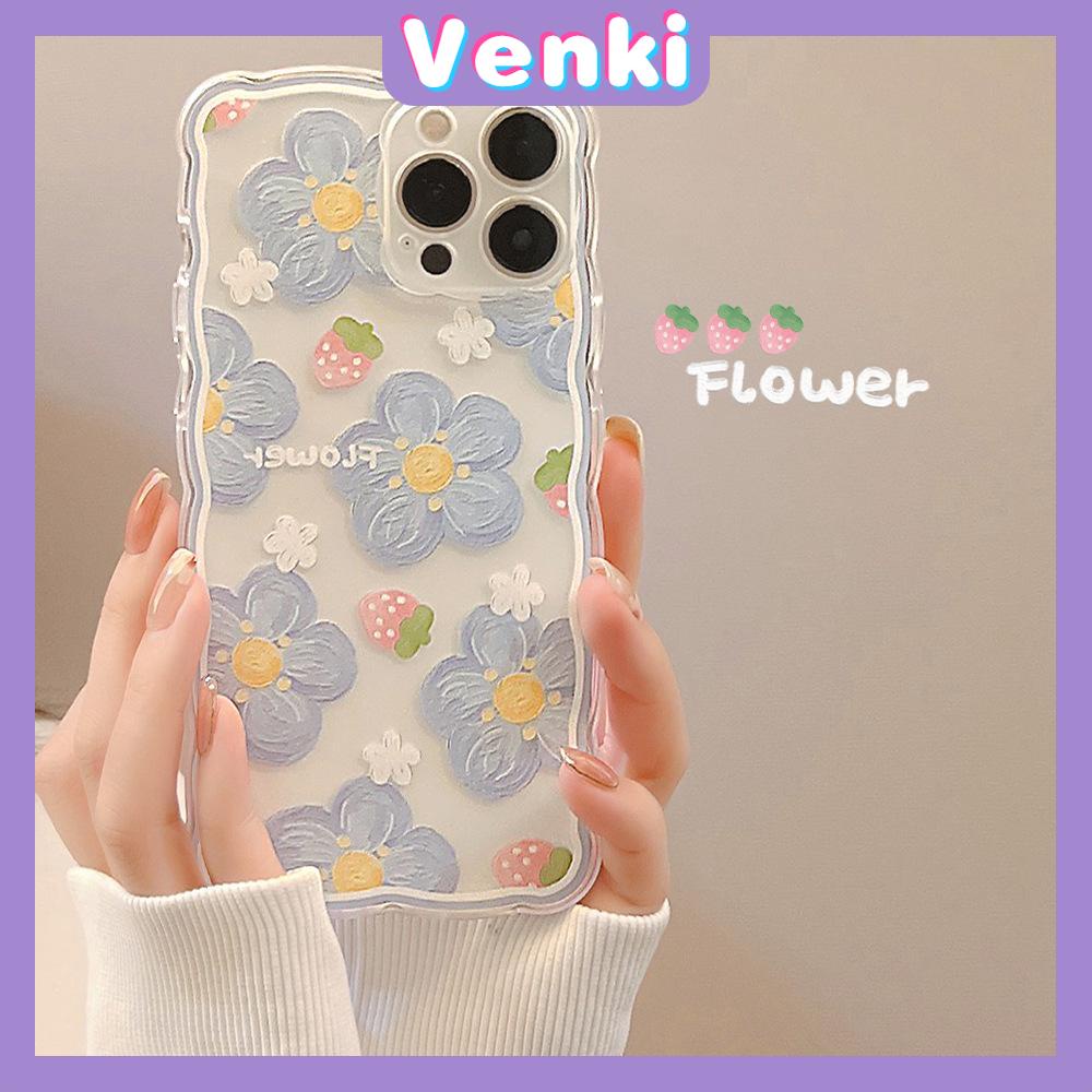 iPhone Case Silicone Soft Case Clear Case Wave Non-Slip Shockproof Camera Full Coverage Protection Oil Painting Flower For iPhone 13 Pro Max iPhone 12 Pro Max iPhone 11 iPhone7Plus