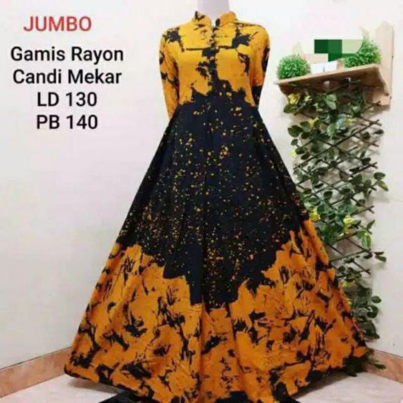 (S M L XL XXL) Gamis twill rayon ori Gamis terbaru twill Gamis syari rayon candi mekar.
