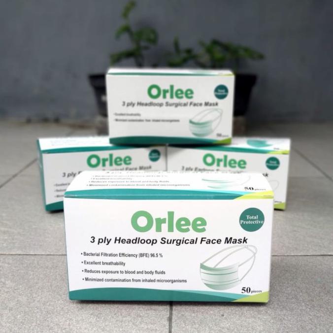 Best Seller Masker Bedah Medis 3Ply 3 Ply Headloop Hijab Orlee Surgical Kemenkes
