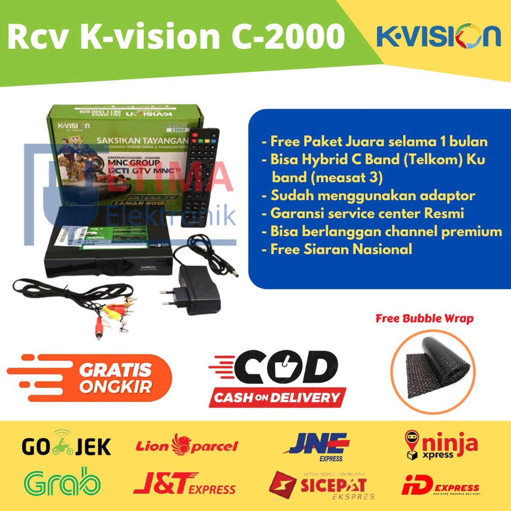 Receiver Kvision Bromo C 2000 Hybrid C &amp; Ku band Free MNC grup