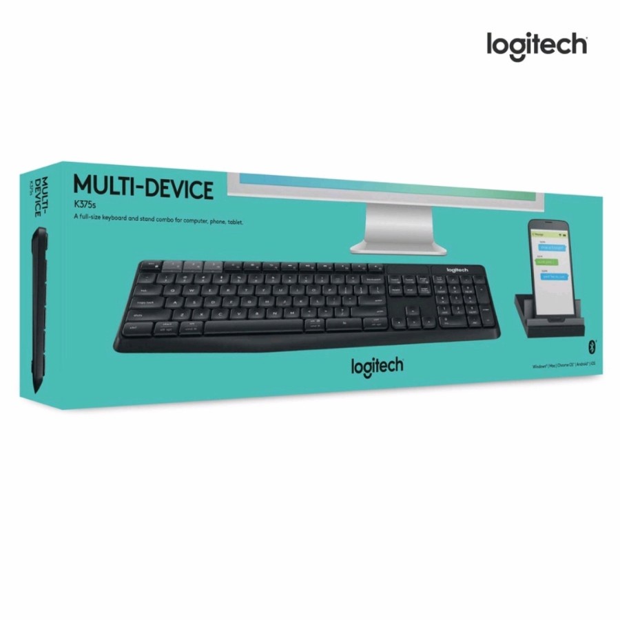 Logitech K375s Multi-Device Wireless Keyboard and Stand Combo