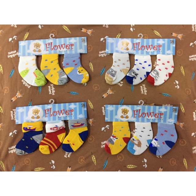 (NEW) Kaos Kaki Bayi 3 IN 1 FLOWER SNI / Winteku CBKS