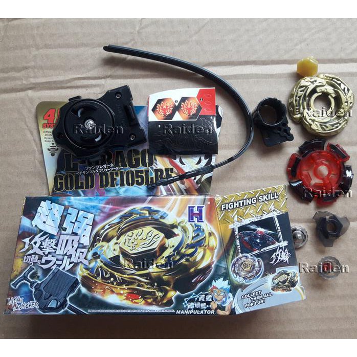 Stok Terbatas Beyblade Gold L-Drago Destroy (Kw) Ldrago Mainan Gasing Rakit Jepang
