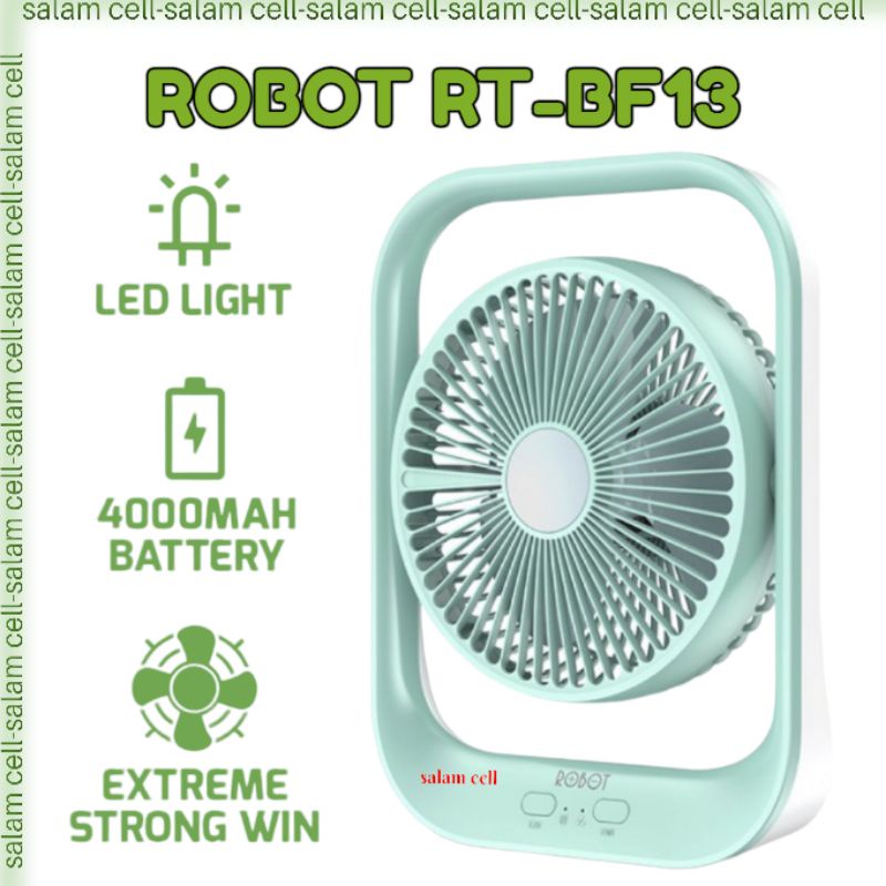 Kipas Portable ROBOT RT BF13 Baterai 4.000mAh Original Garansi Resmi