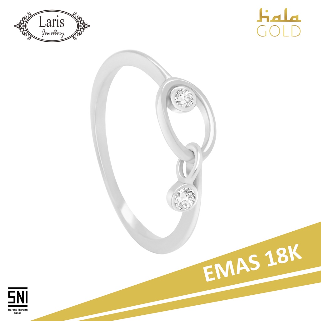 Cincin Embun Series Cakrawala Collection - Cincin Emas Putih 18k