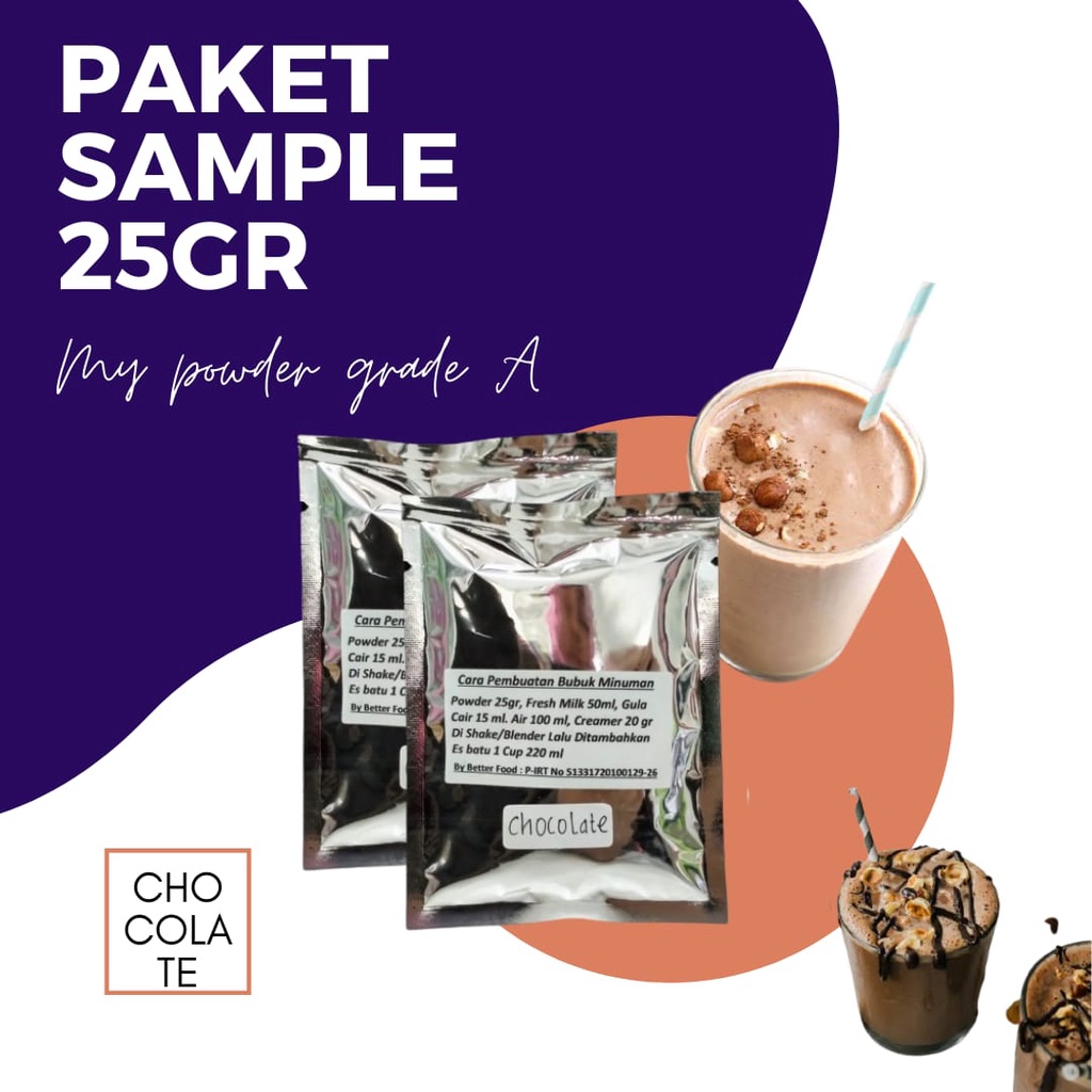 

Paket Sampel 25 Gram My Powder Grade A Rasa Chocolate