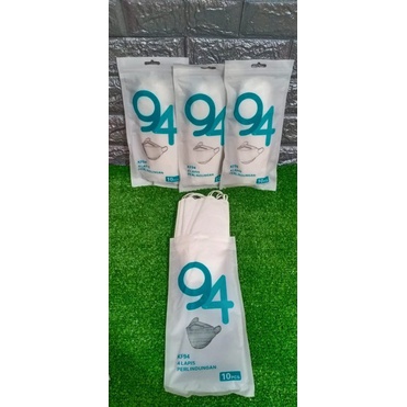 Masker Medis KF 94. Mix putih dan hitam