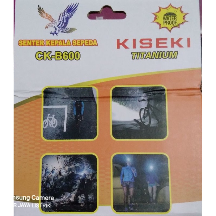 Senter Kepala Sepeda Kiseki Titanium CK-B600 Water Proof