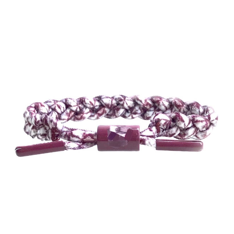 SHOELACES BRACELET KAIN PRIA - LIMITED N VARIANT SILVER SOX MAROON PRINTED FLOWER