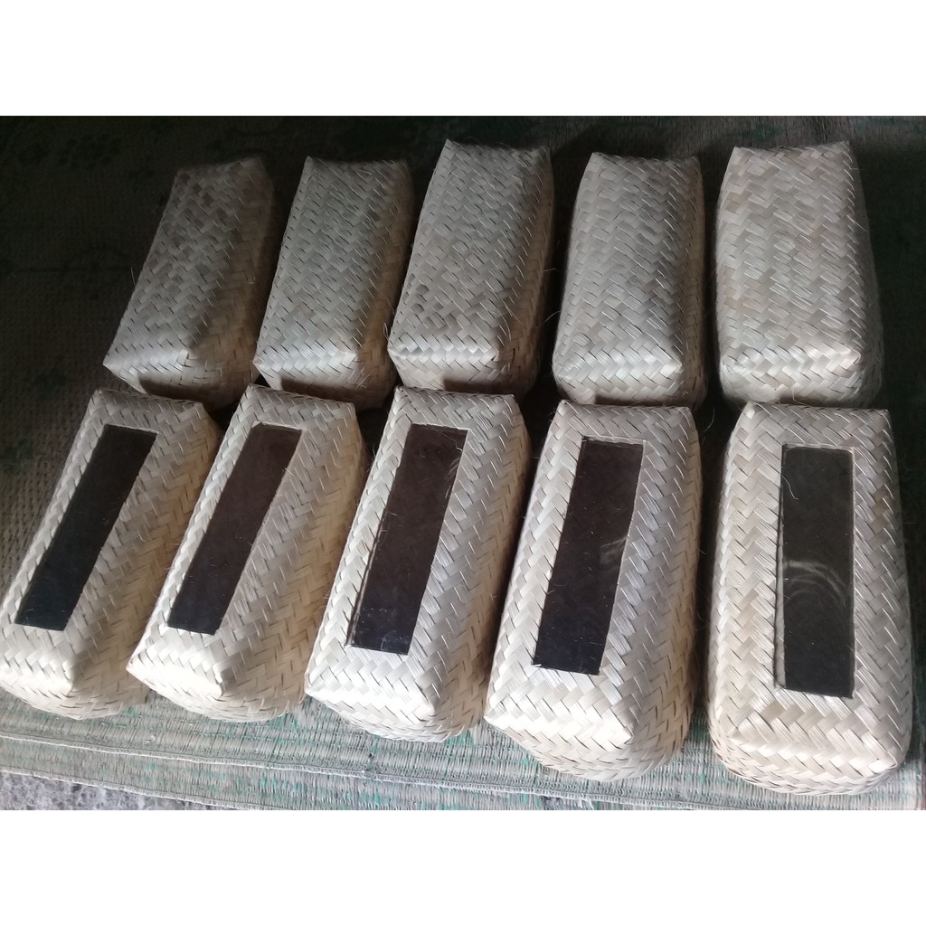 Besek mika bolu gulung tempat kue jajanan makanan besek panjang