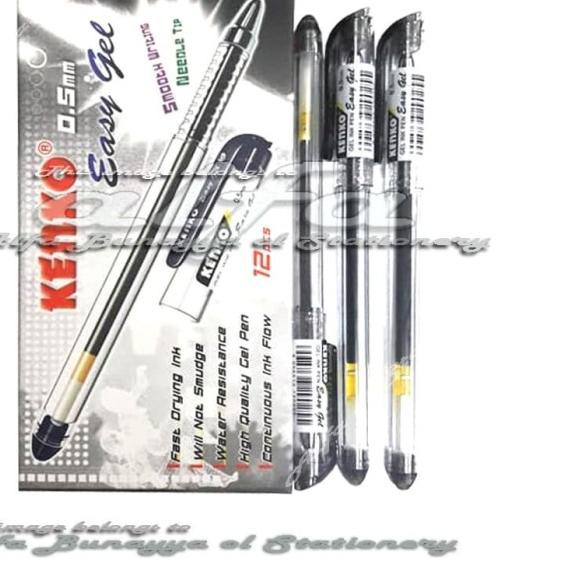 

☝ KENKO Refill Pulpen Easy Gel 0.5 (Pak isi 24) Isi Ulang Pen Tinta 0,5 - Hitam ❅