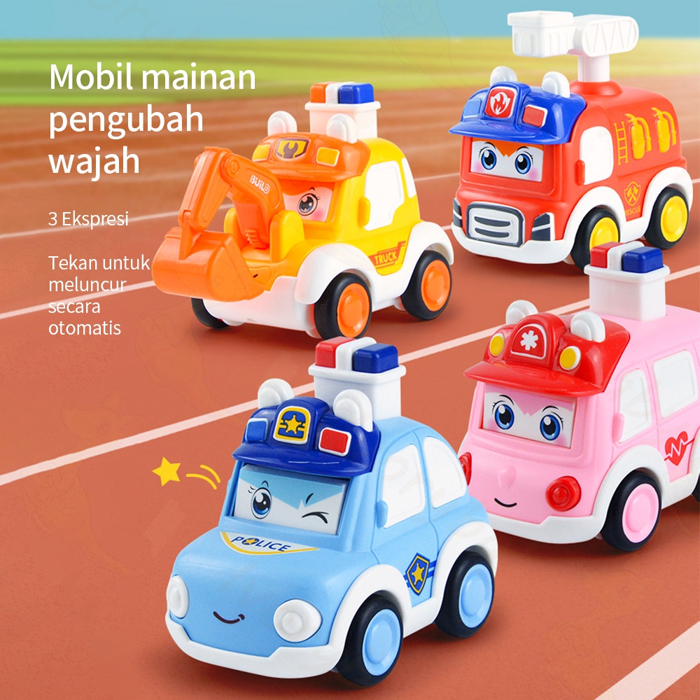 Ivorybaby Mainan mobil mobilan drive inertial mobil mainan anak 4 warna