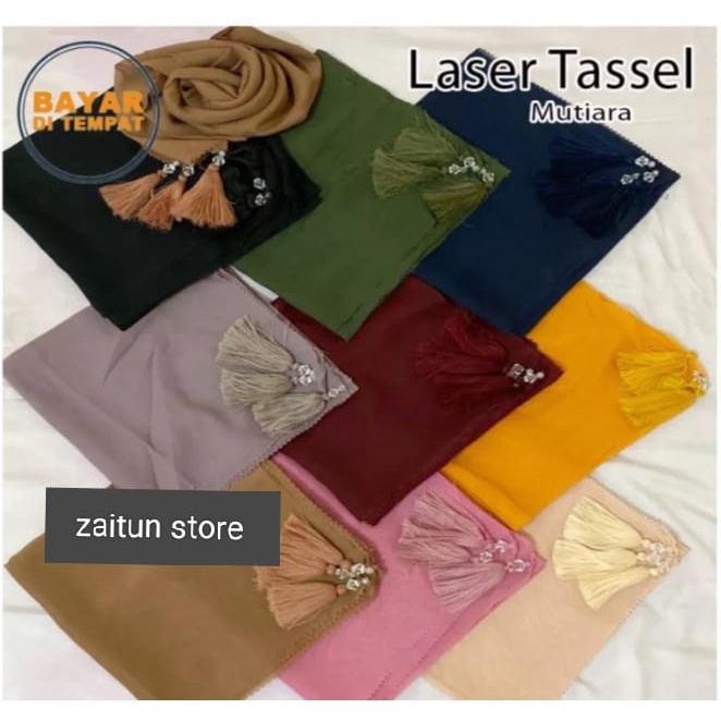 Hijab/jilbab Segi empat Laser Mutiara Tassel Pom-Pom / Jilbab Segiempat Laser Polos Pompom Tassel Mutiara / Kerudung Segi4 Bella Polos Bella Laser Polos tassel Mutiara Motif Terbaru Best Seller Produk Terbaik Murah Model Terbaru Kekinian Modern WARNA