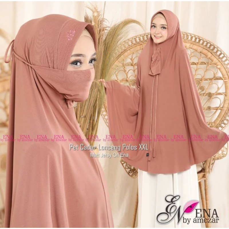 HIJAB ORIGINAL ENA JUMBO SYARI PET Lonceng Masker