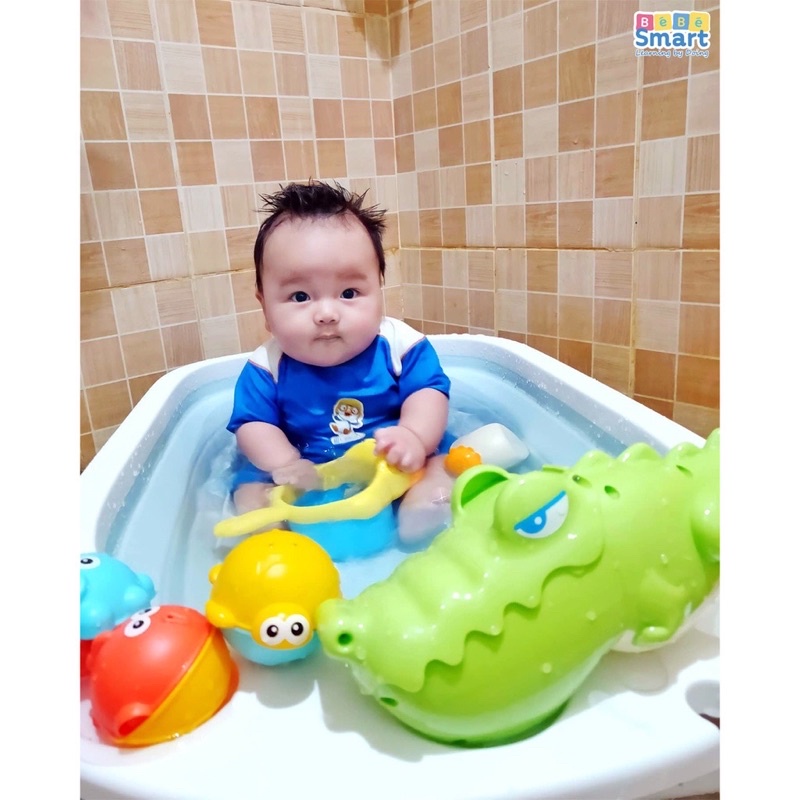 Bebe Smart Triple Fun Bath Toys Mainan Air Mandi Bayi Gayung Sensorik Edukasi Kado Hadiah