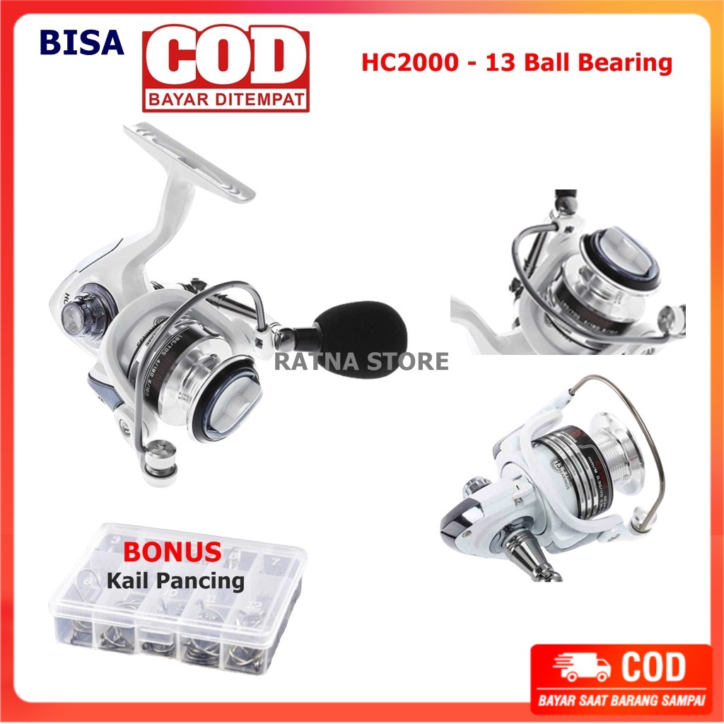 Reel Rell Katrol Ril Pancing LIEYUWANG HC2000 13 Ball Bearing Gear - ZBTH04WH