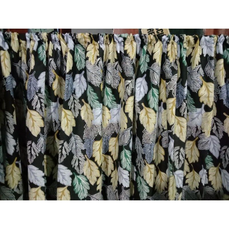 gorden kolong dapur motif daun kering